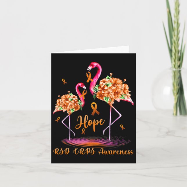 Flamingo Rsd Crps Awareness 1  Card (Front)