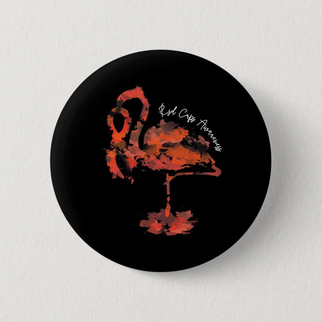 Flamingo Rsd Crps Awareness  6 Cm Round Badge (Front)