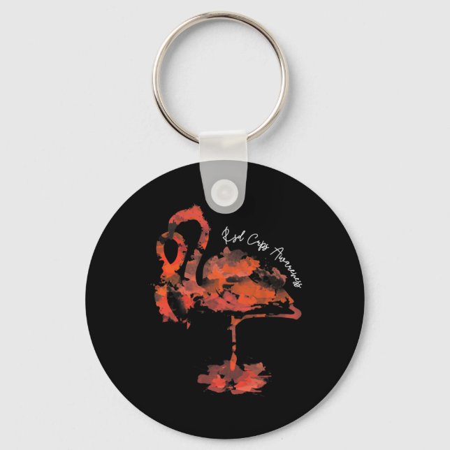 Flamingo Rsd Crps Awareness  Key Ring (Front)