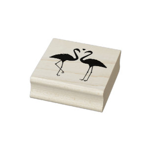 Flamingo rubber stamp