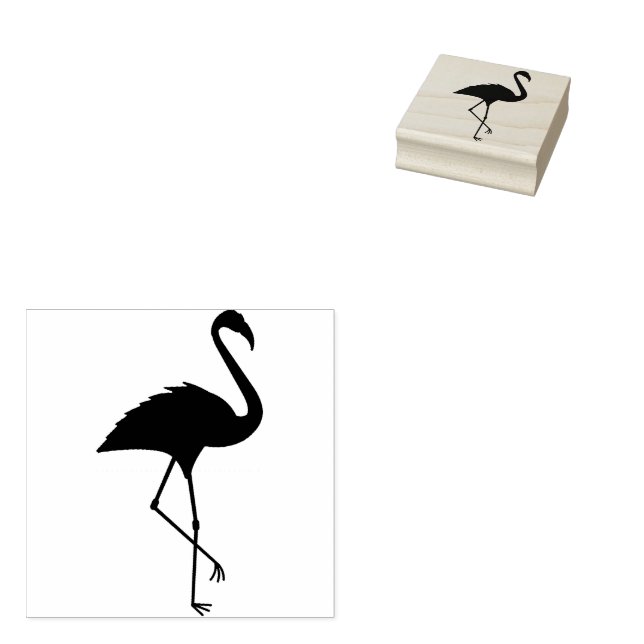 Flamingo  rubber stamp (Stamped)
