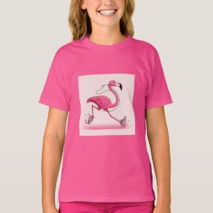 Flamingo Run Shoes Mark Girls' T-Shirt