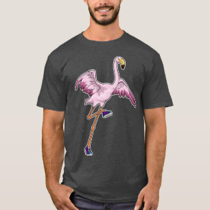 Flamingo Runner Running Sports T-Shirt