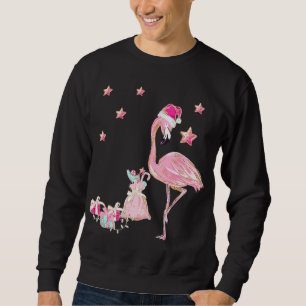 Flamingo Santa Clause Christmas Hawaiian Sweatshirt