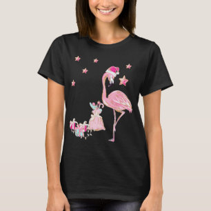 Flamingo Santa Clause Christmas Hawaiian T-Shirt