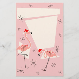 Flamingo Santas Pink stationery