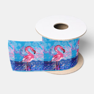 Flamingo Satin Ribbon