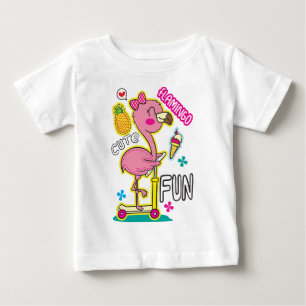Flamingo scooter baby T-Shirt