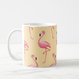 Flamingo seamless pattern background. Pink flaming Coffee Mug