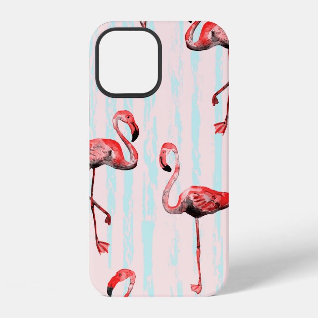 Flamingo seamless pattern iPhone case (Back)