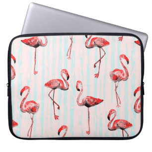 Flamingo seamless pattern laptop sleeve