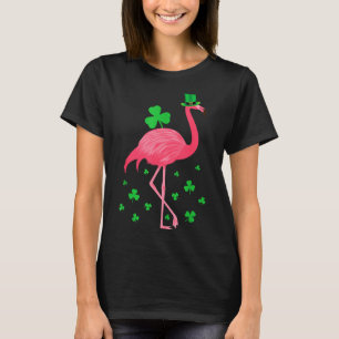 Flamingo Shamrock Leprechaun St Patricks Day T-Shirt
