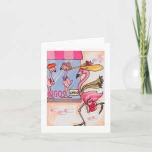 Flamingo Shopping Notecard