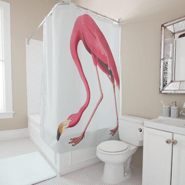 Flamingo  shower curtain (In Situ)