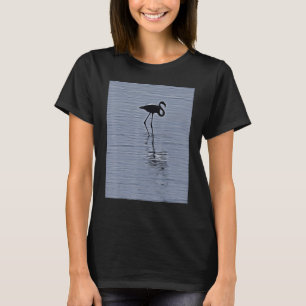 Flamingo Silhouette Acrylic Art T-Shirt