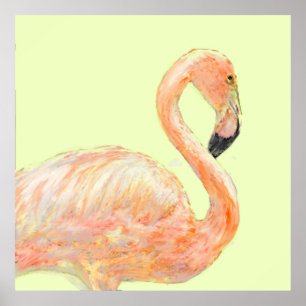flamingo sketch poster