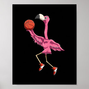 Flamingo Sketll Flamingo Playing Sketll Flamingo Poster