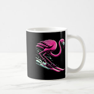 Flamingo skiing ski lover skier for men women kids coffee mug