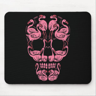 Flamingo Skull Breast Cancer Awareness Halloween W Mouse Pad