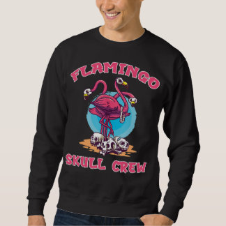 Flamingo Skull Crew Halloween Costume Zombie Sweatshirt