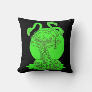 Flamingo Skull Halloween Gift For Flamingo Lover Cushion