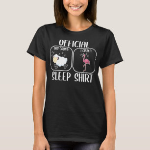 Flamingo sleeping shirt counting sheep