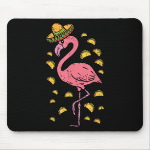 Flamingo Sombrero Tacos Cinco De Mayo Fiesta Mexic Mouse Pad