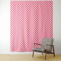 Flamingo sorbet checkerboard pattern