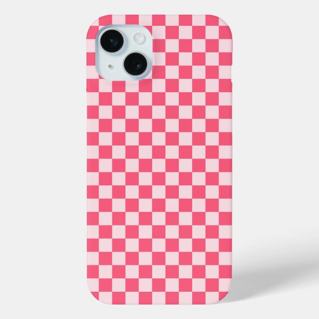 Flamingo sorbet chequerboard pattern Case-Mate iPhone case (Back)