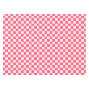 Flamingo sorbet chequerboard pattern tablecloth