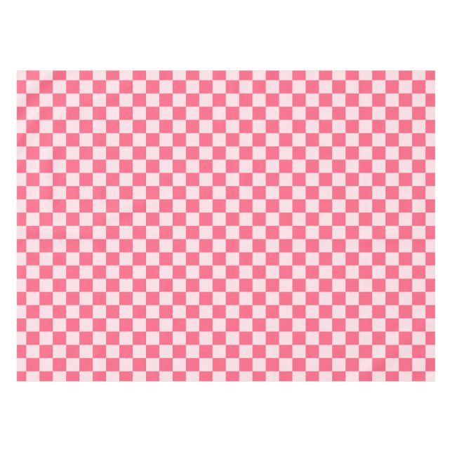 Flamingo sorbet chequerboard pattern tablecloth (Front (Horizontal))