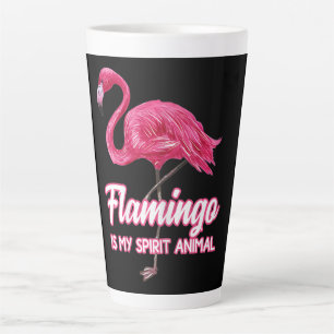 Flamingo Spirit Animal Tropical Bird Fans Latte Mug