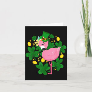 Flamingo St Patrick Day Funny Nk Bird Lover Gift Card