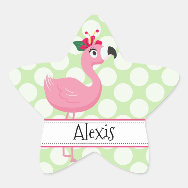 Flamingo Star Sticker (Front)