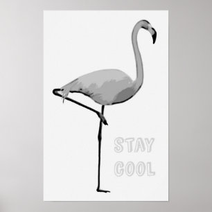 Flamingo "stay cool" poster