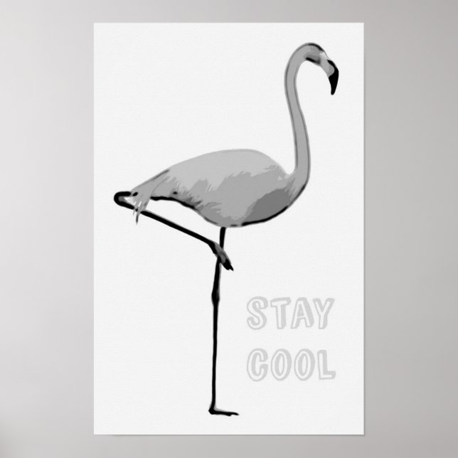 Flamingo "stay cool" poster (Front)