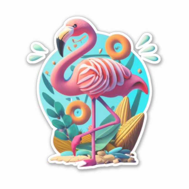 Flamingo Stickers to Brighten Your Day (Front)