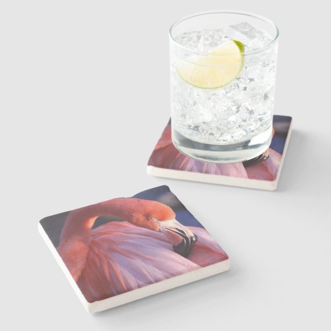 Flamingo Stone Coaster (Side)
