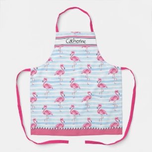 Flamingo Stripes Apron