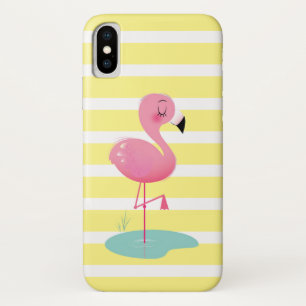 Flamingo & Stripes Phone case