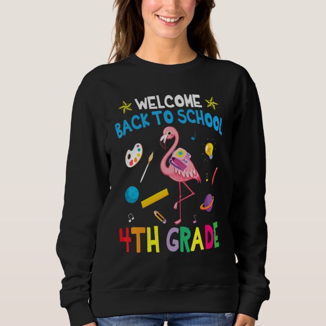 Flamingo Student Dance Welcome Back To School Day  Sweatshirt (Front)