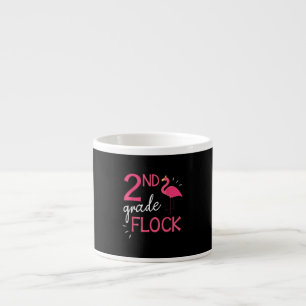 Flamingo Student Senior Happy 2nd Grade Flock Espresso Cup
