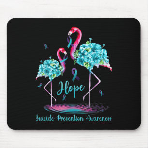 Flamingo Suicide Prevention Awareness Mouse Pad