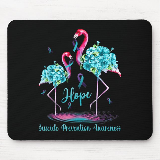 Flamingo Suicide Prevention Awareness  Mouse Pad (Front)