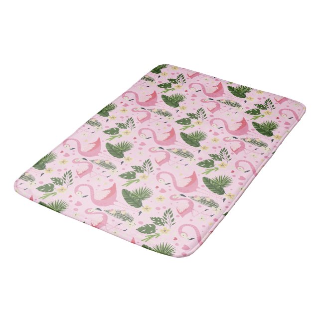 Flamingo Summer Collection One Design 8 Bath Mat (Angled)