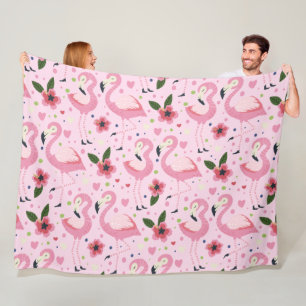 Flamingo Summer Collection One Design 9 Fleece Blanket