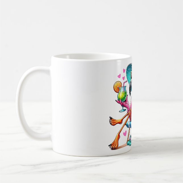 Flamingo summer cool coffee mug (Left)