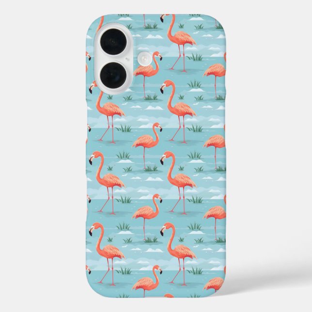 Flamingo Summer Pattern Case-Mate iPhone Case (Back)