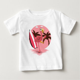 Flamingo Summer Pink 80s Vintage Retro Baby T-Shirt