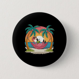 Flamingo Summer Vacation Family Matching Reunion 6 Cm Round Badge